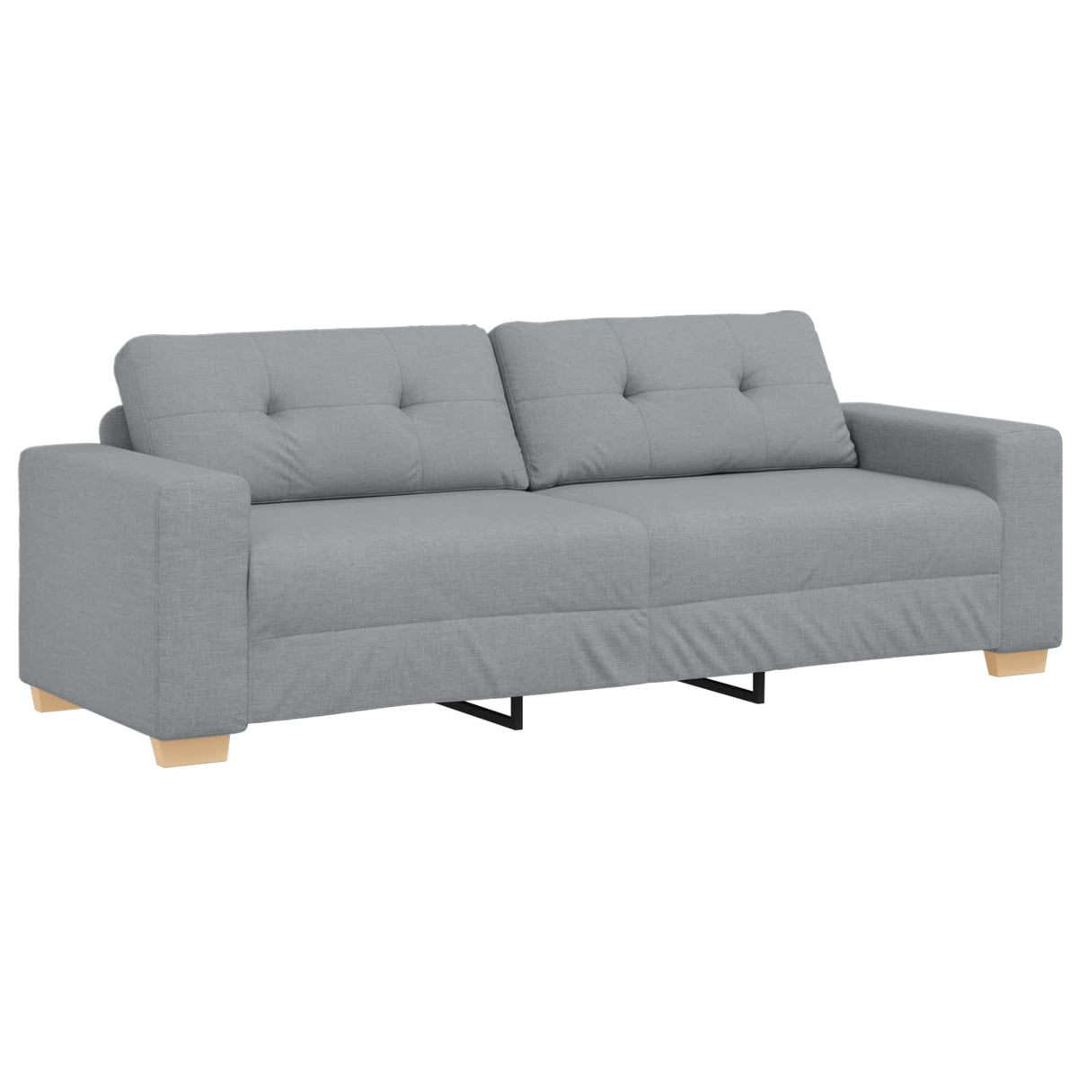 vidaXL Sofa 3 szt. Jasnoszary Tkanina lniana