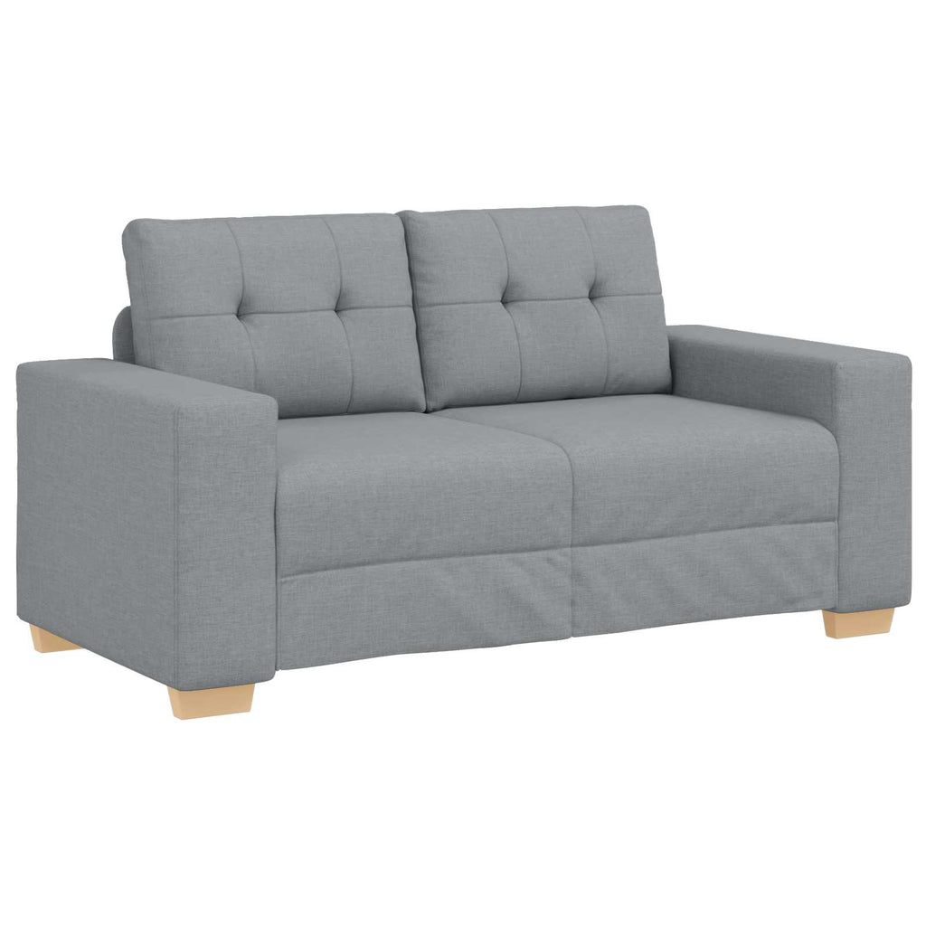 vidaXL Sofa 3 szt. Jasnoszary Tkanina lniana