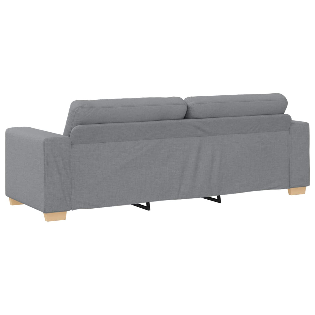 vidaXL Sofa 3 szt. Jasnoszary Tkanina lniana