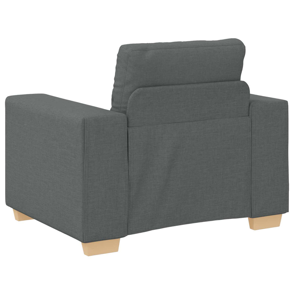 vidaXL Sofa 3 pcs Ciemnoszary 221 x 80 x 80 cm Tkanina lniana