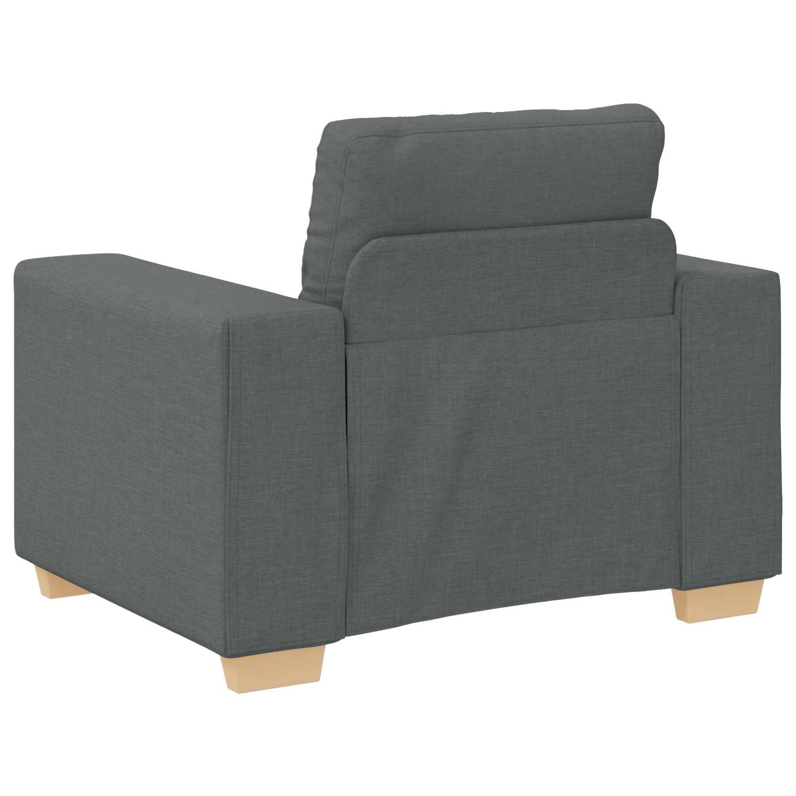 vidaXL Sofa 3 pcs Ciemnoszary 221 x 80 x 80 cm Tkanina lniana