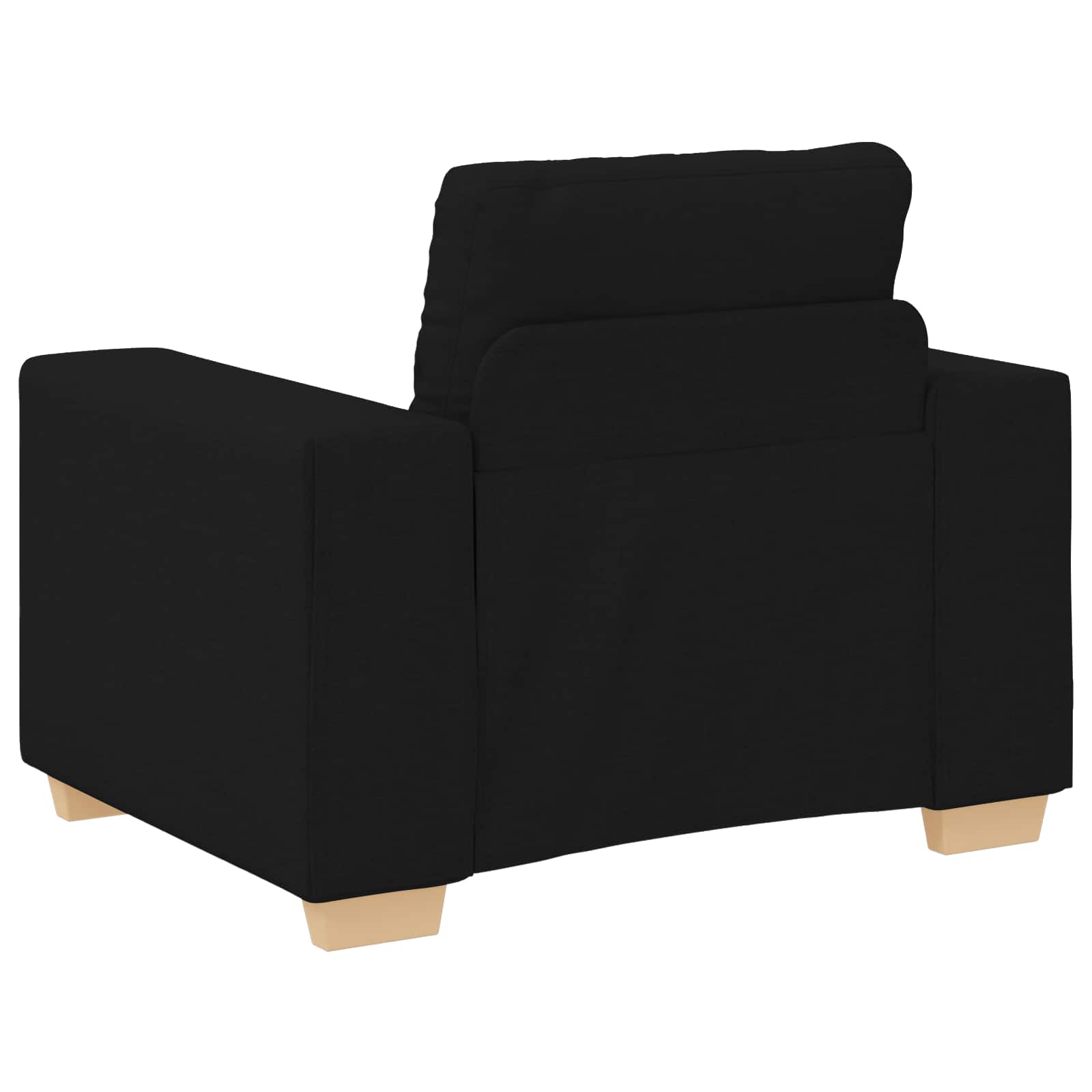vidaXL Sofa 3 pcs Czarny 221 x 80 x 80 cm Tkanina lniana