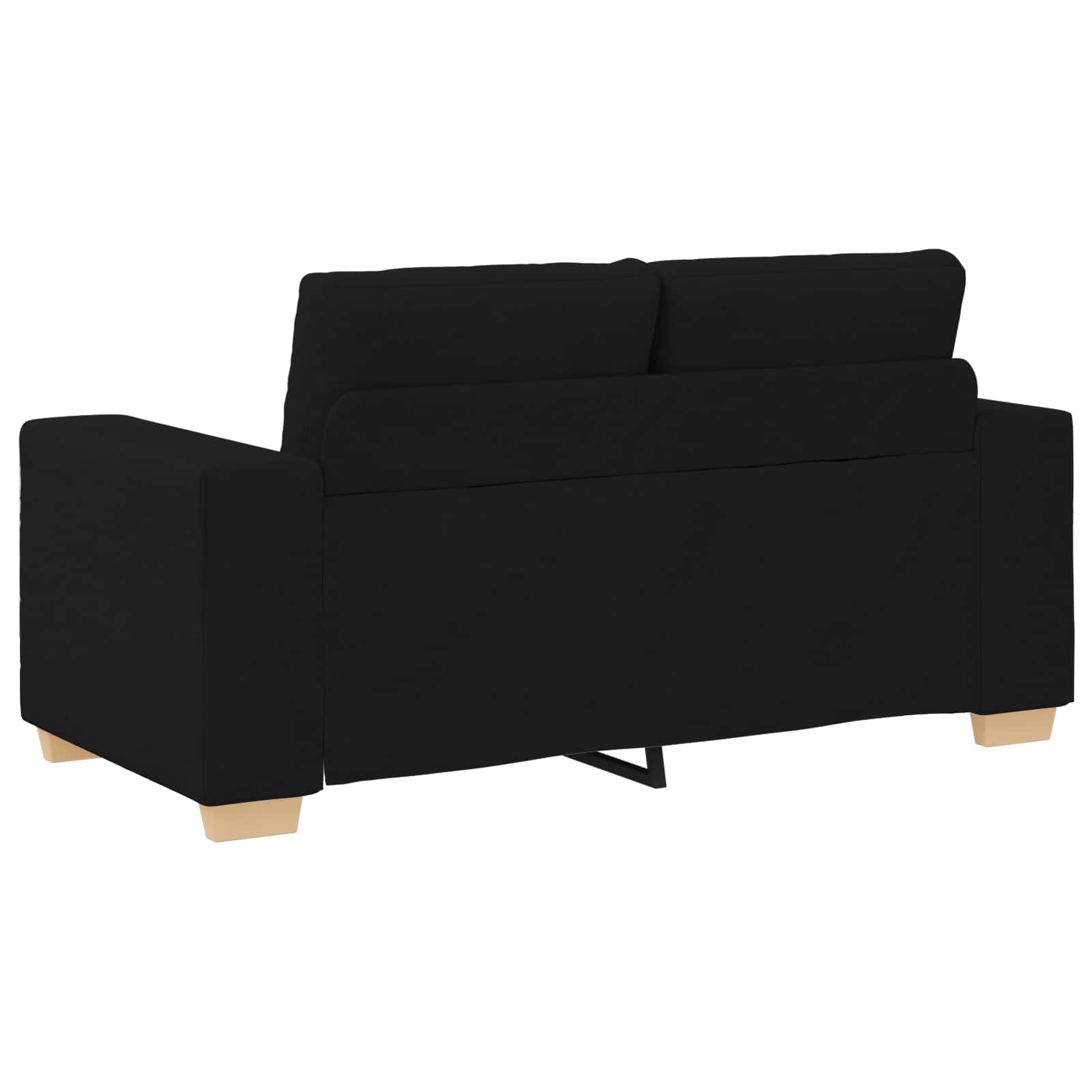 vidaXL Sofa 3 pcs Czarny 221 x 80 x 80 cm Tkanina lniana