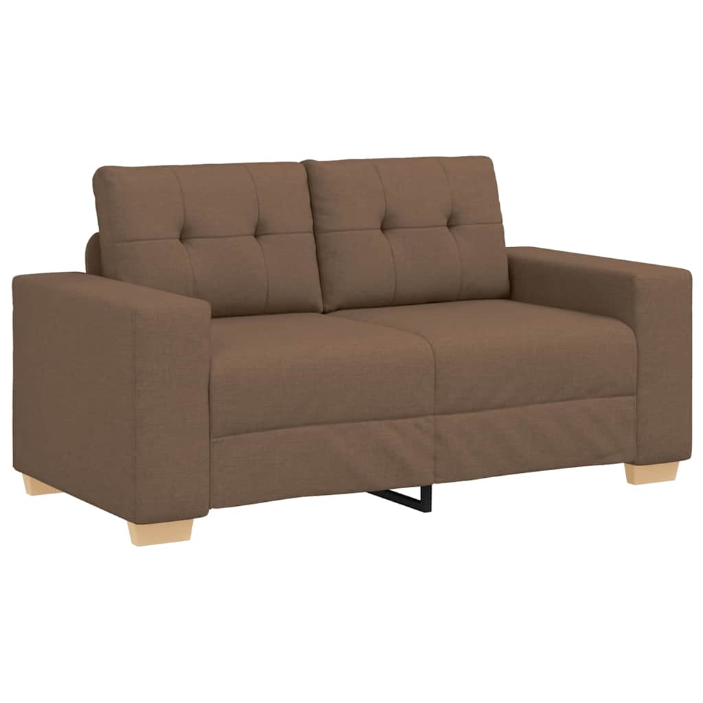 vidaXL Sofa 3 szt. Brązowy Tkanina lniana