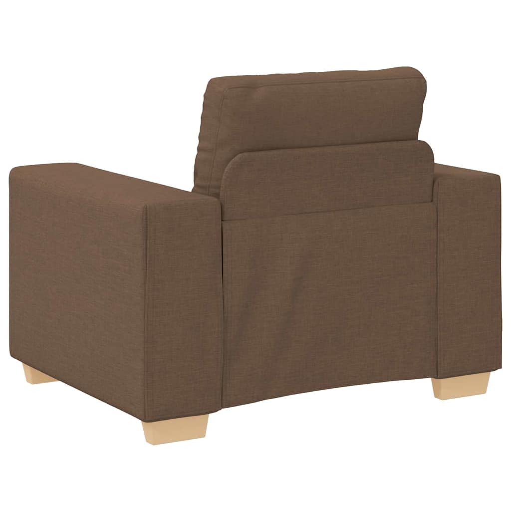 vidaXL Sofa 3 szt. Brązowy Tkanina lniana
