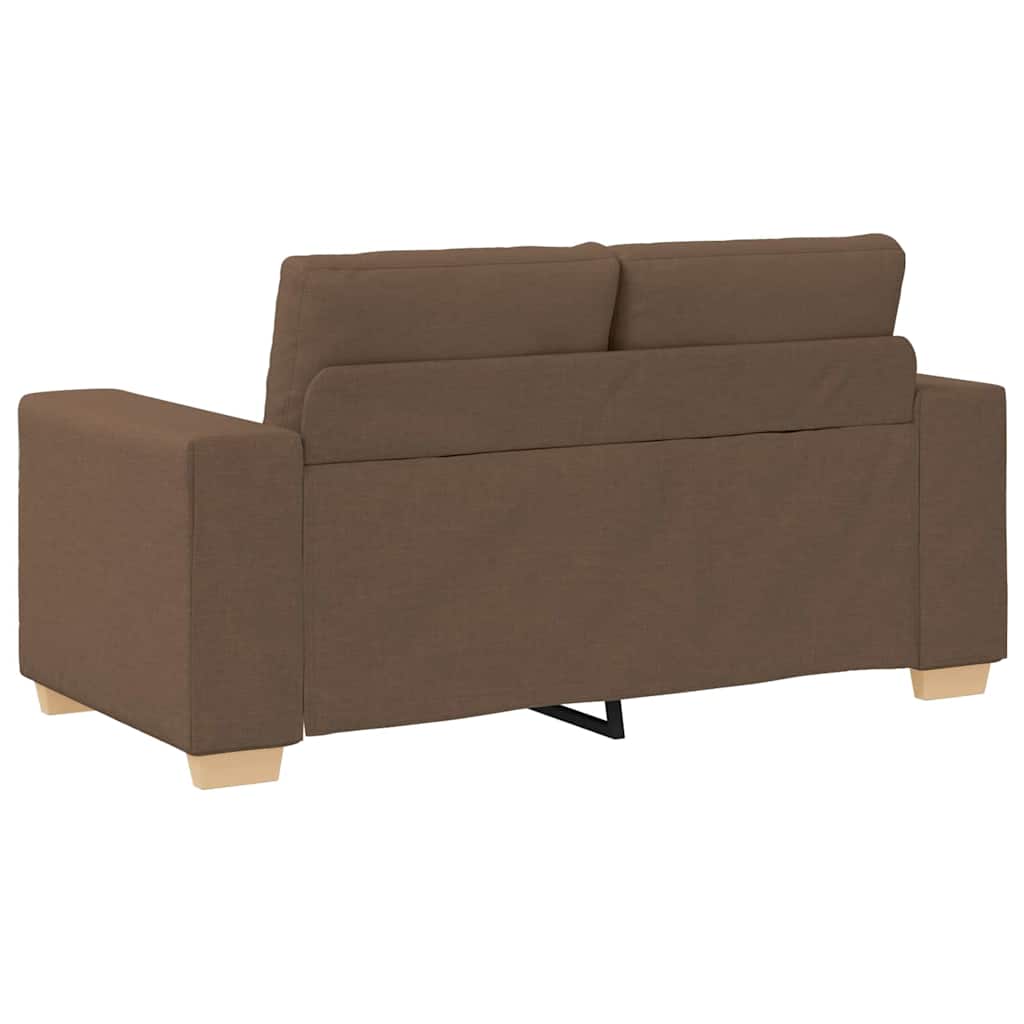 vidaXL Sofa 3 szt. Brązowy Tkanina lniana