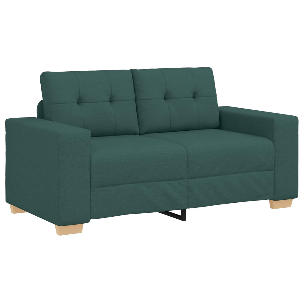 vidaXL Sofa 3 pcs Ciemna zieleń 221 x 80 x 80 cm Tkanina lniana