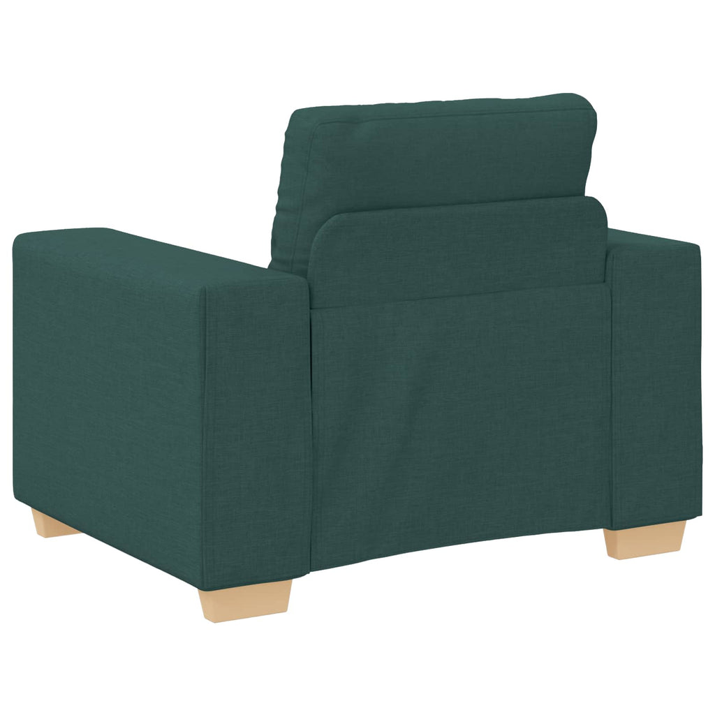 vidaXL Sofa 3 pcs Ciemna zieleń 221 x 80 x 80 cm Tkanina lniana