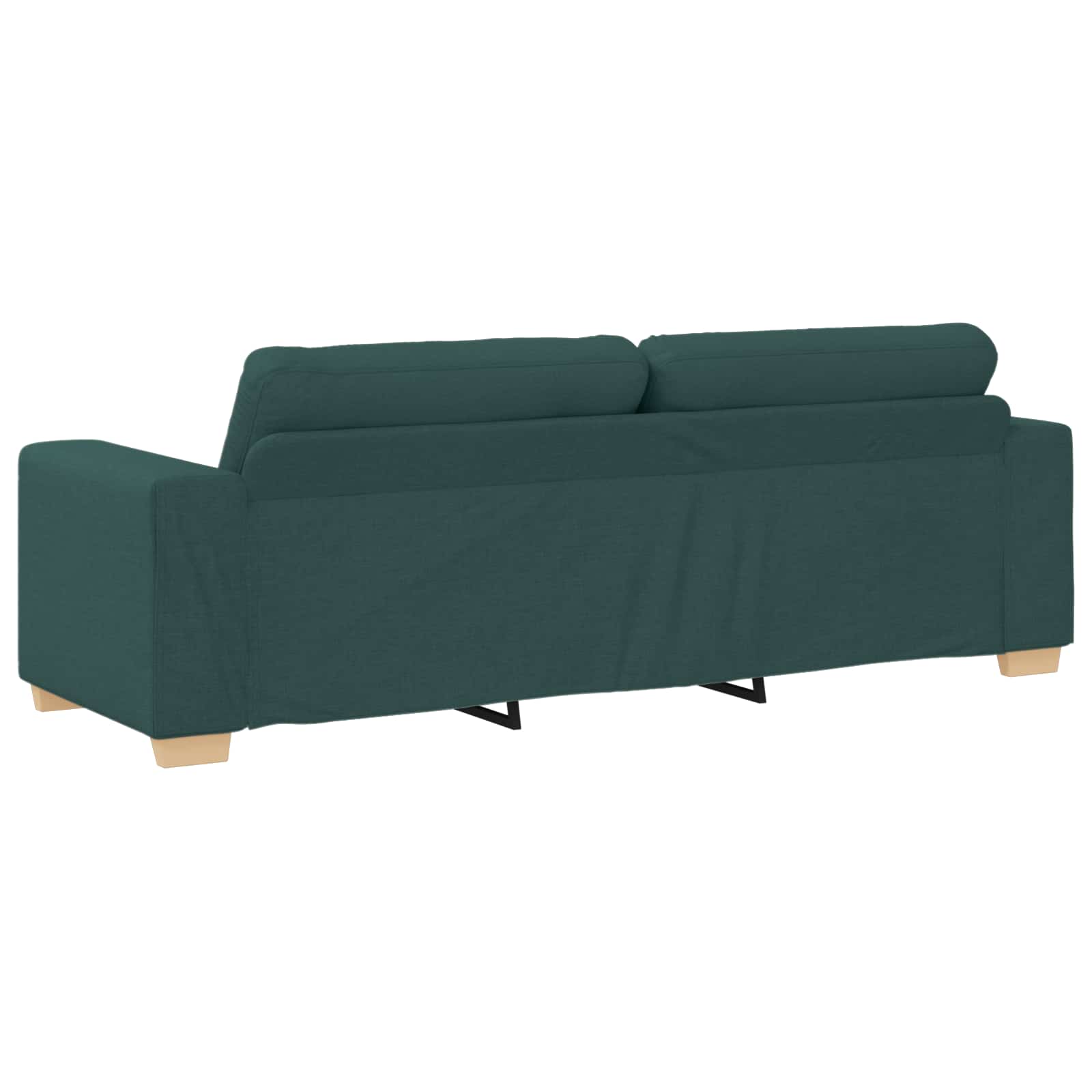 vidaXL Sofa 3 pcs Ciemna zieleń 221 x 80 x 80 cm Tkanina lniana