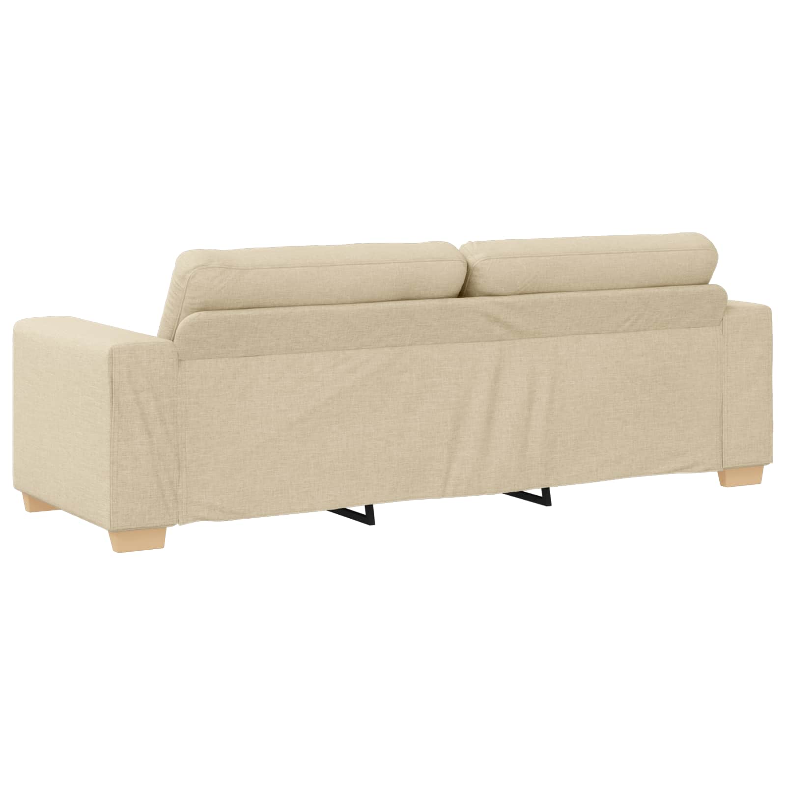 vidaXL Sofa 3 pcs Kremowy 221 x 80 x 80 cm Tkanina lniana