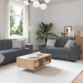 vidaXL Zestaw Sof 3 pcs Ciemnoszary 221 x 80 x 80 cm Aksamit