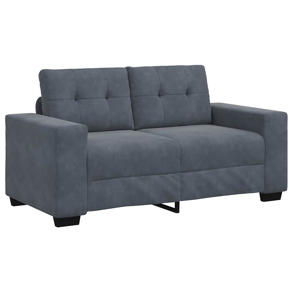 vidaXL Zestaw Sof 3 pcs Ciemnoszary 221 x 80 x 80 cm Aksamit