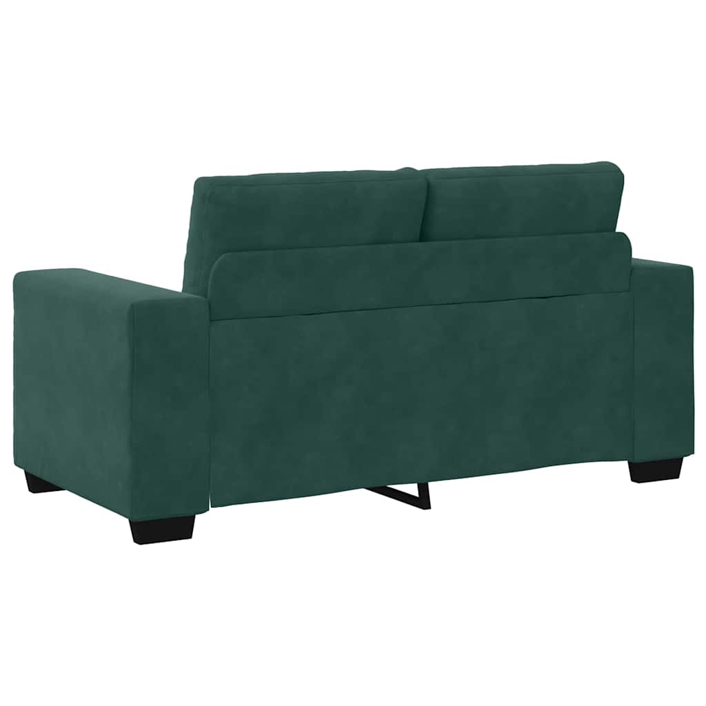 vidaXL Zestaw Sof 3 pcs Ciemna zieleń 221 x 80 x 80 cm Aksamit