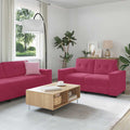 vidaXL Zestaw Sof 3 pcs Czerwony Wiatr 221 x 80 x 80 cm Aksamit