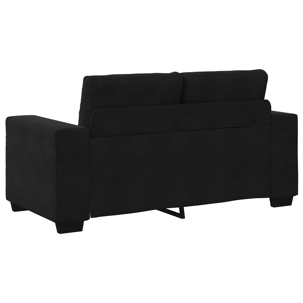 vidaXL Zestaw Sof 3 pcs Czarny 221 x 80 x 80 cm Aksamit