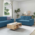 vidaXL Zestaw Sof 3 pcs Niebieski 221 x 80 x 80 cm Aksamit