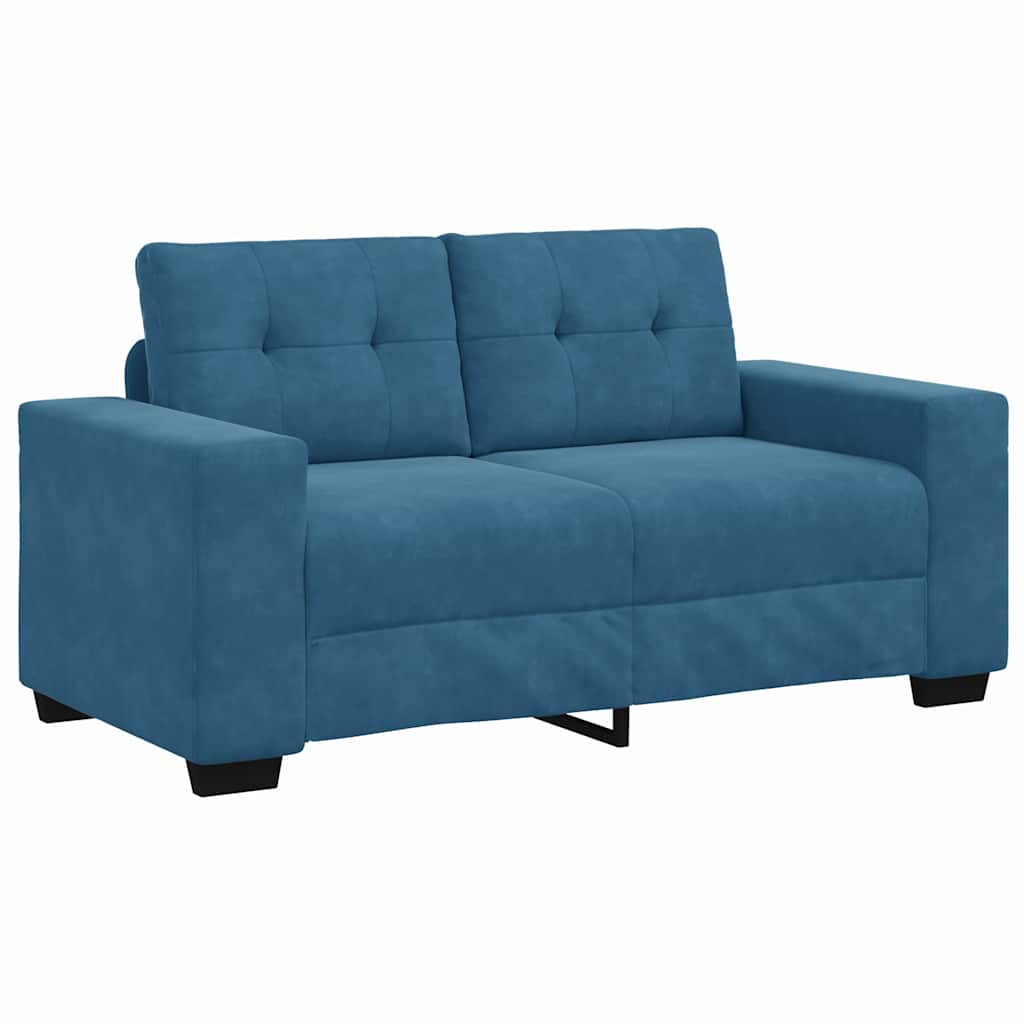 vidaXL Zestaw Sof 3 pcs Niebieski 221 x 80 x 80 cm Aksamit