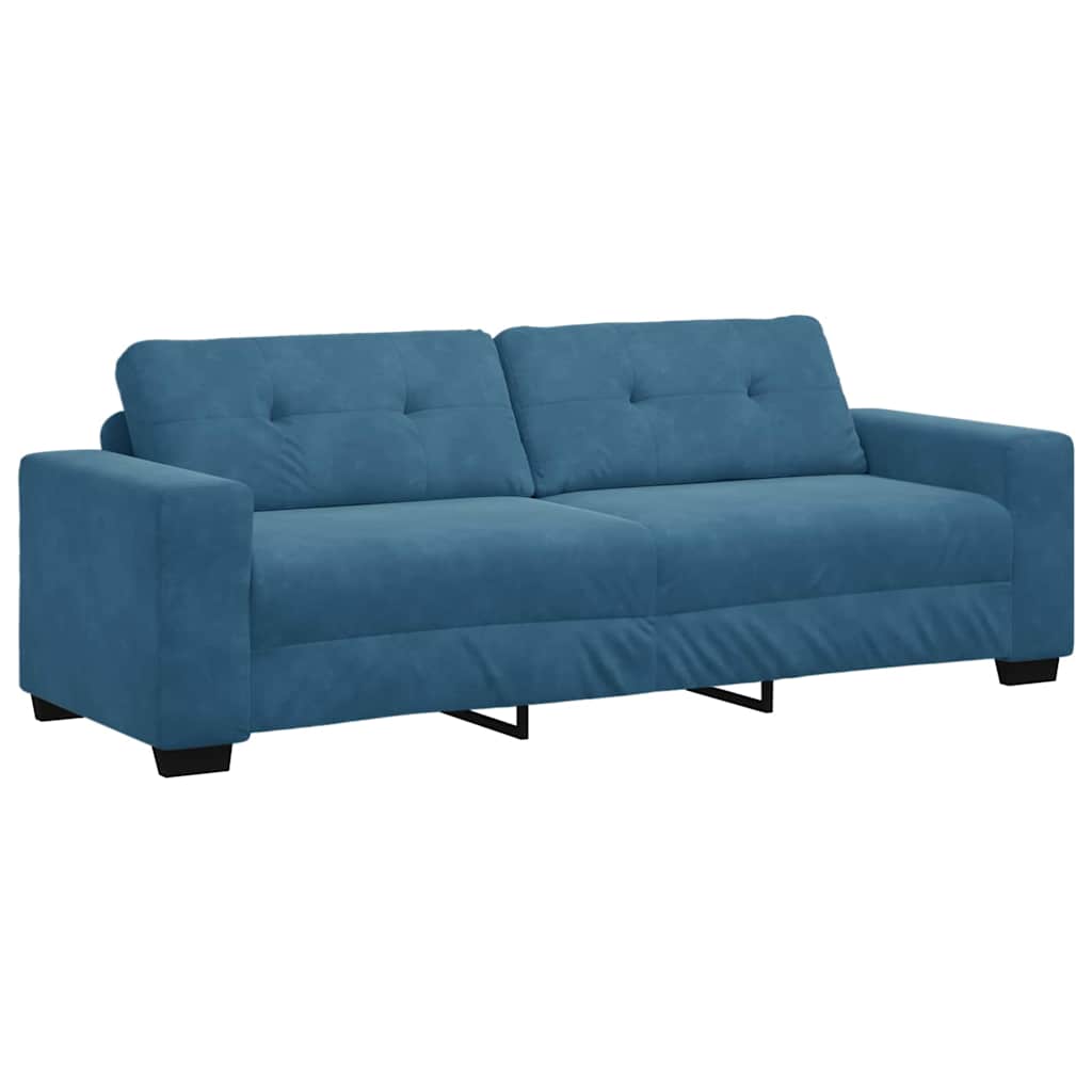 vidaXL Zestaw Sof 3 pcs Niebieski 221 x 80 x 80 cm Aksamit
