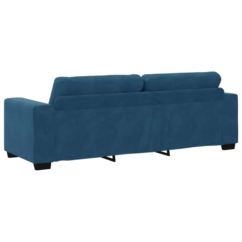 vidaXL Zestaw Sof 3 pcs Niebieski 221 x 80 x 80 cm Aksamit