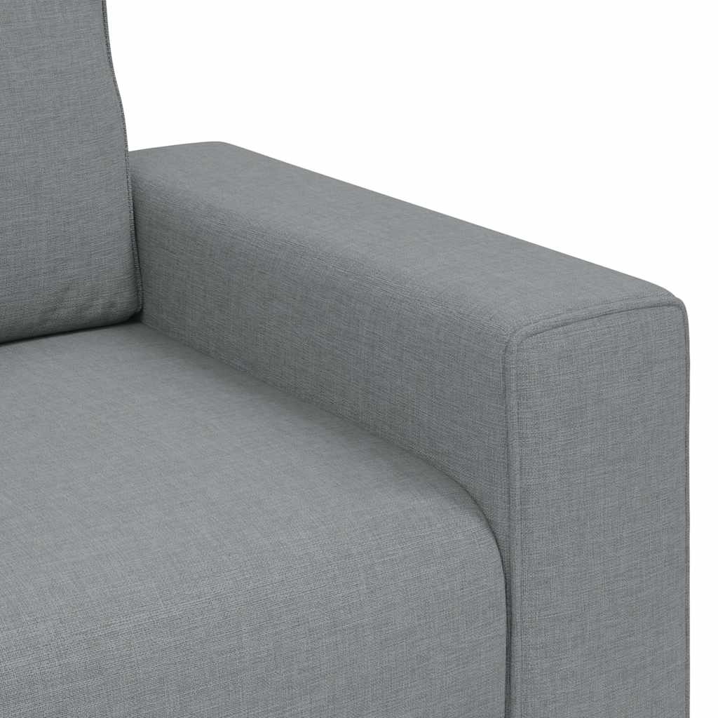 vidaXL 3-cz. komplet wypoczynkowy z poduszkami, jasnoszary, tkanina