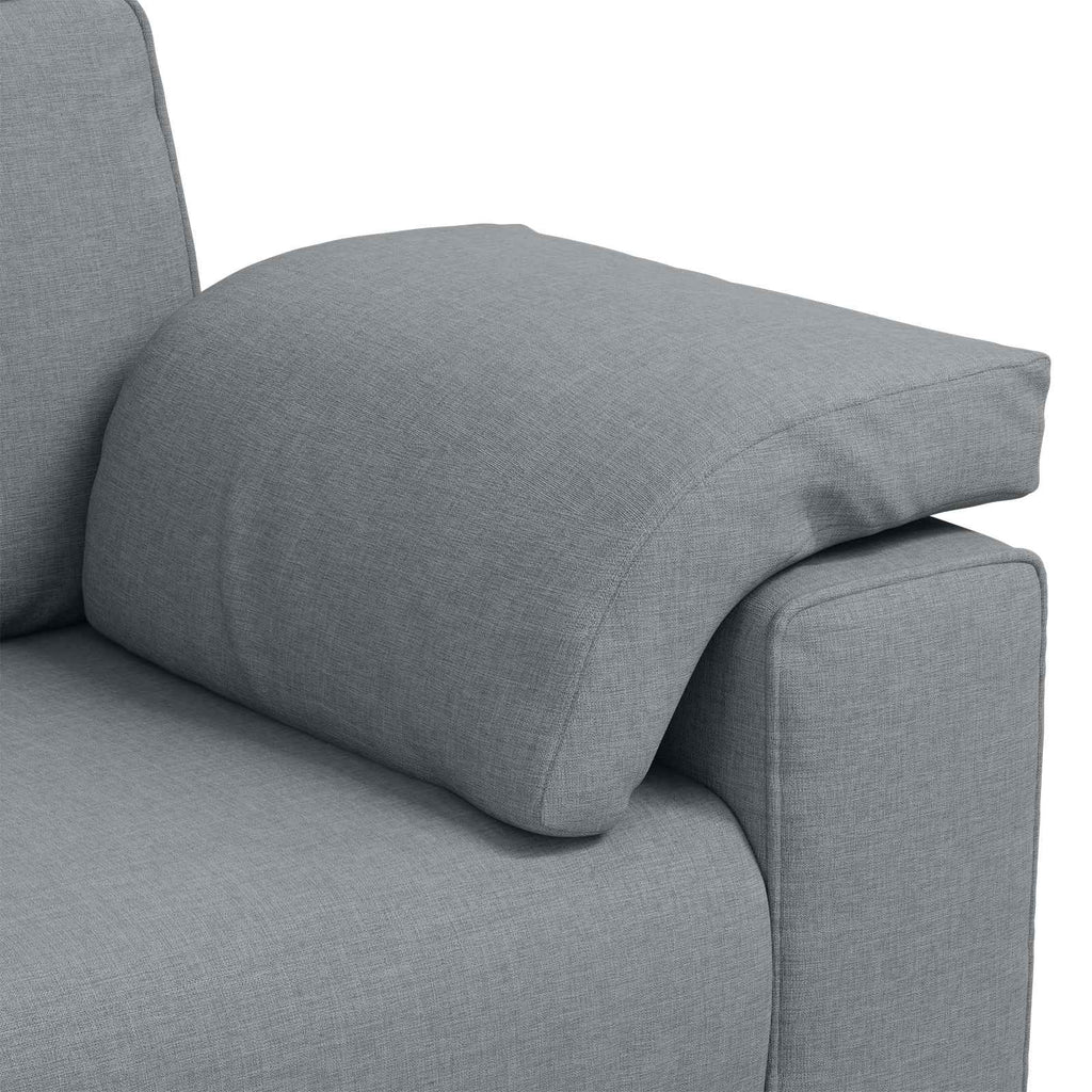 vidaXL Sofa 3 pcs Jasnoszary 219 x 80 x 82 cm Tkanina lniana