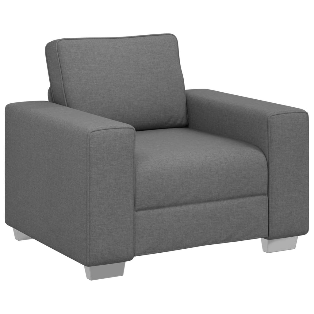 vidaXL Sofa 3 pcs Ciemnoszary 219 x 80 x 82 cm Tkanina lniana