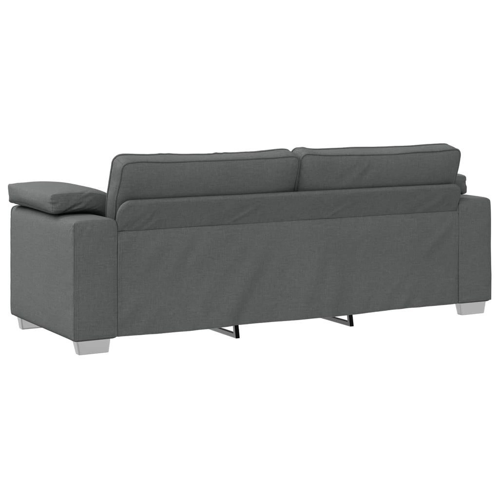 vidaXL Sofa 3 pcs Ciemnoszary 219 x 80 x 82 cm Tkanina lniana