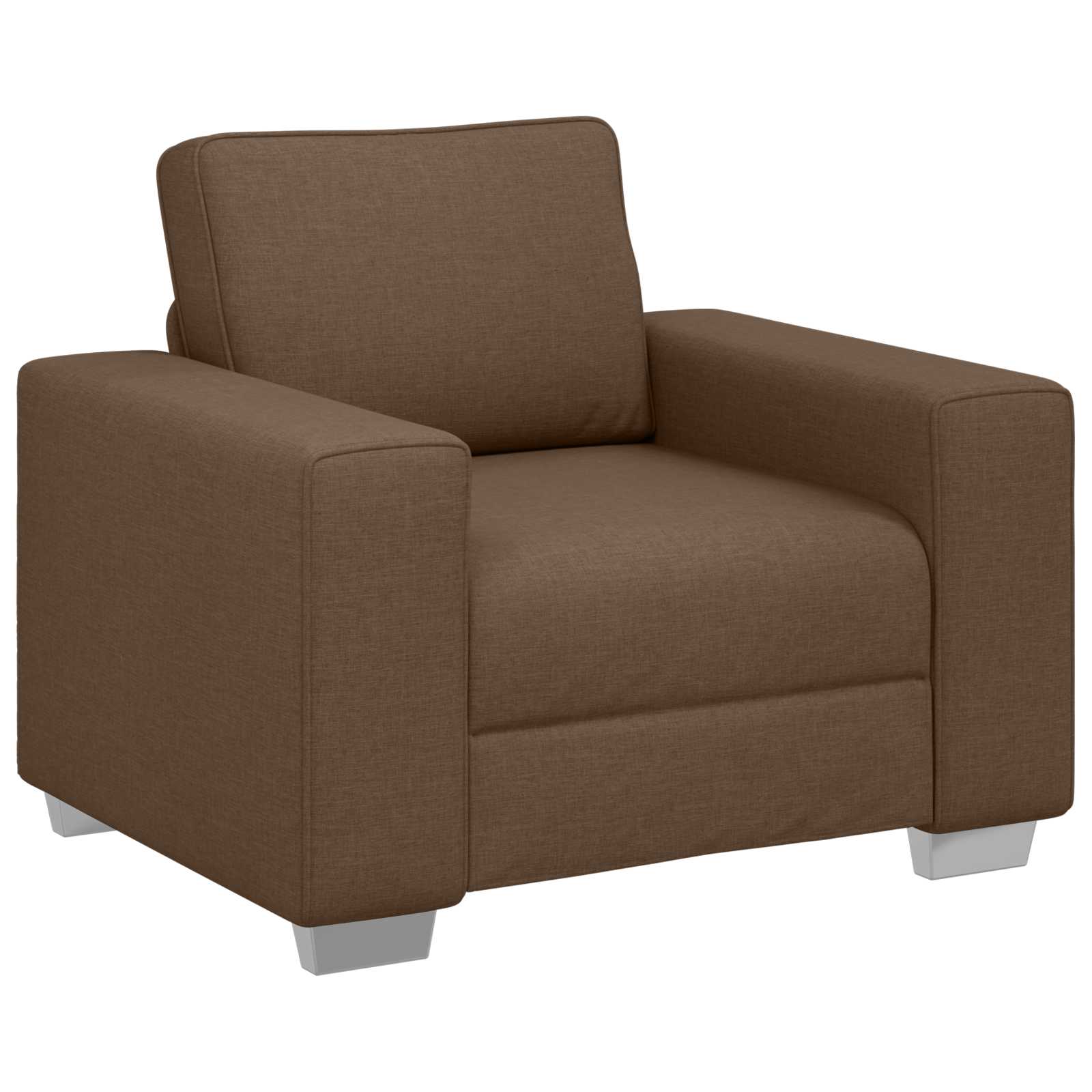 vidaXL Sofa 3 szt. Brązowy Tkanina lniana