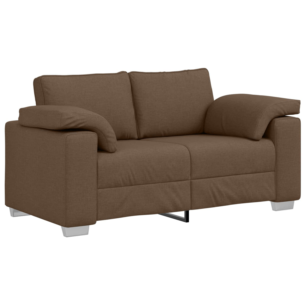 vidaXL Sofa 3 szt. Brązowy Tkanina lniana