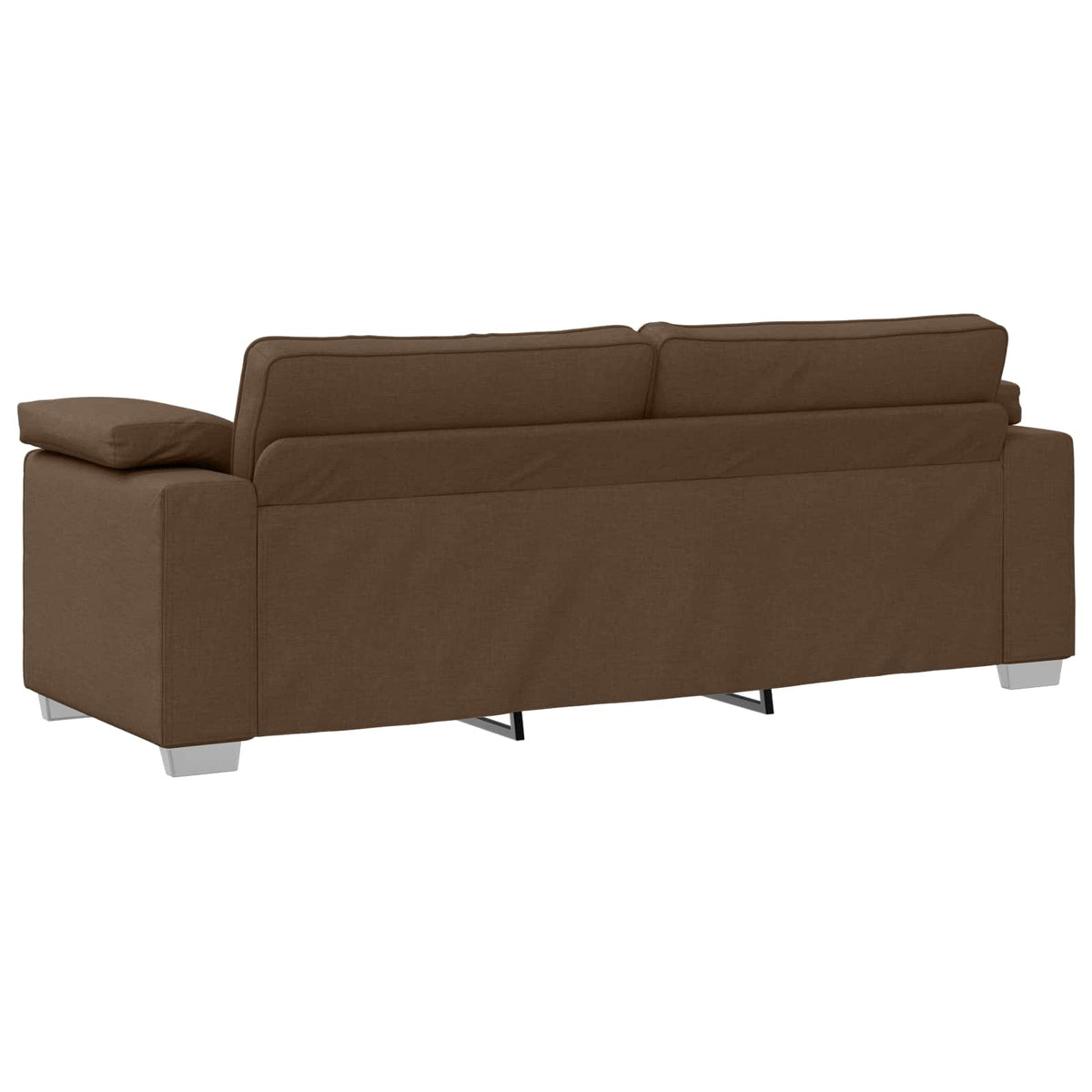 vidaXL Sofa 3 szt. Brązowy Tkanina lniana