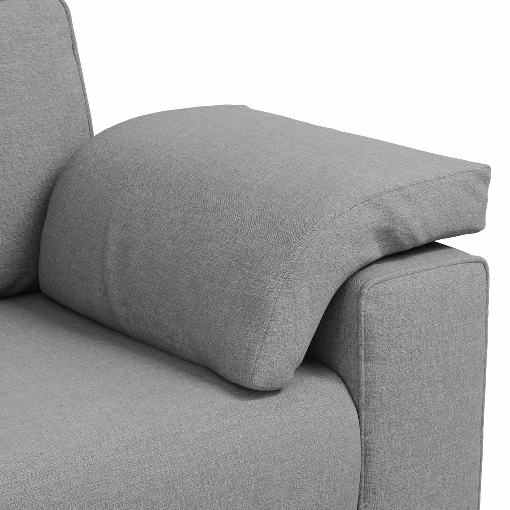 vidaXL Sofa 3 szt. Szary chmur Tkanina lniana