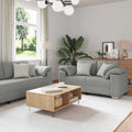 vidaXL Sofa 3 szt. Szary chmur Tkanina lniana