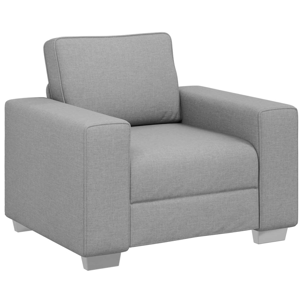 vidaXL Sofa 3 szt. Szary chmur Tkanina lniana
