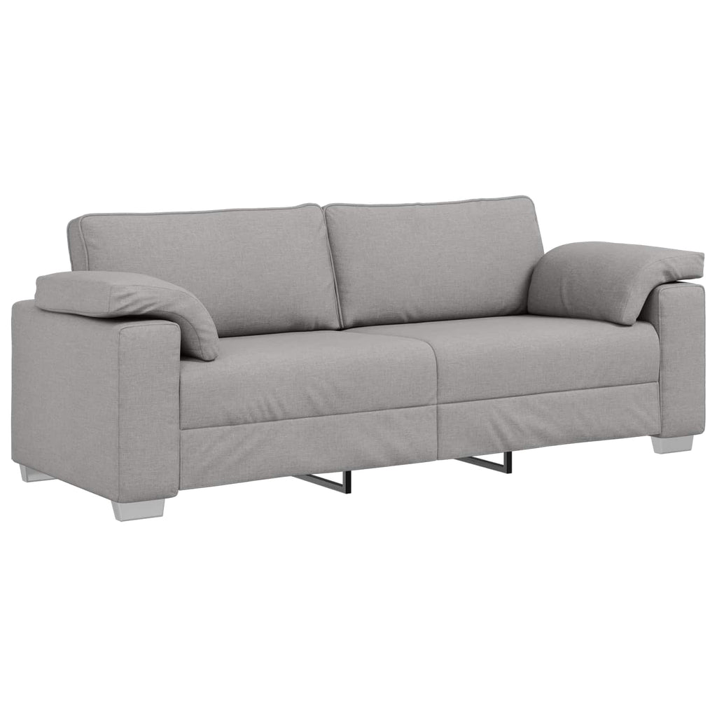 vidaXL Sofa 3 szt. Szary chmur Tkanina lniana