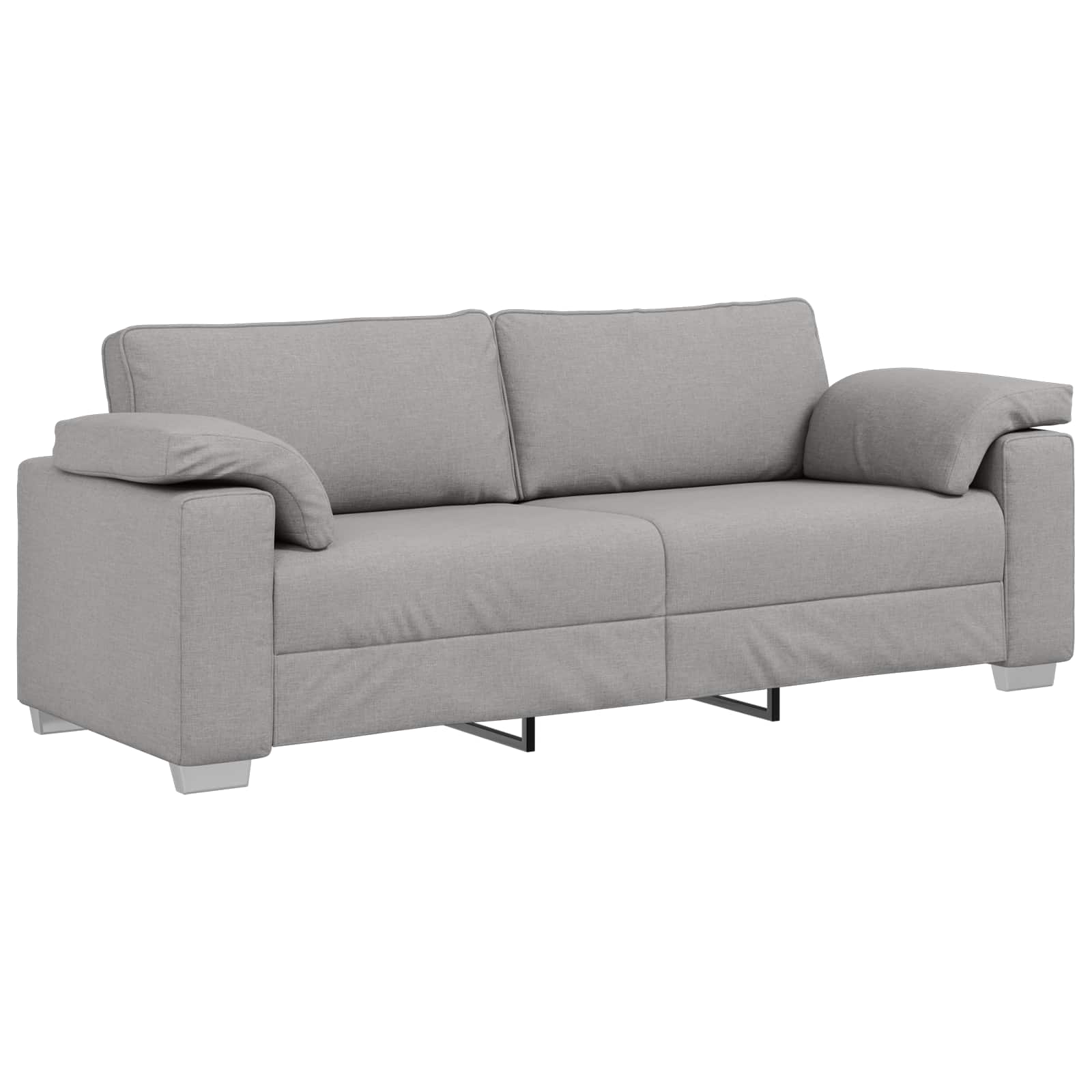 vidaXL Sofa 3 szt. Szary chmur Tkanina lniana