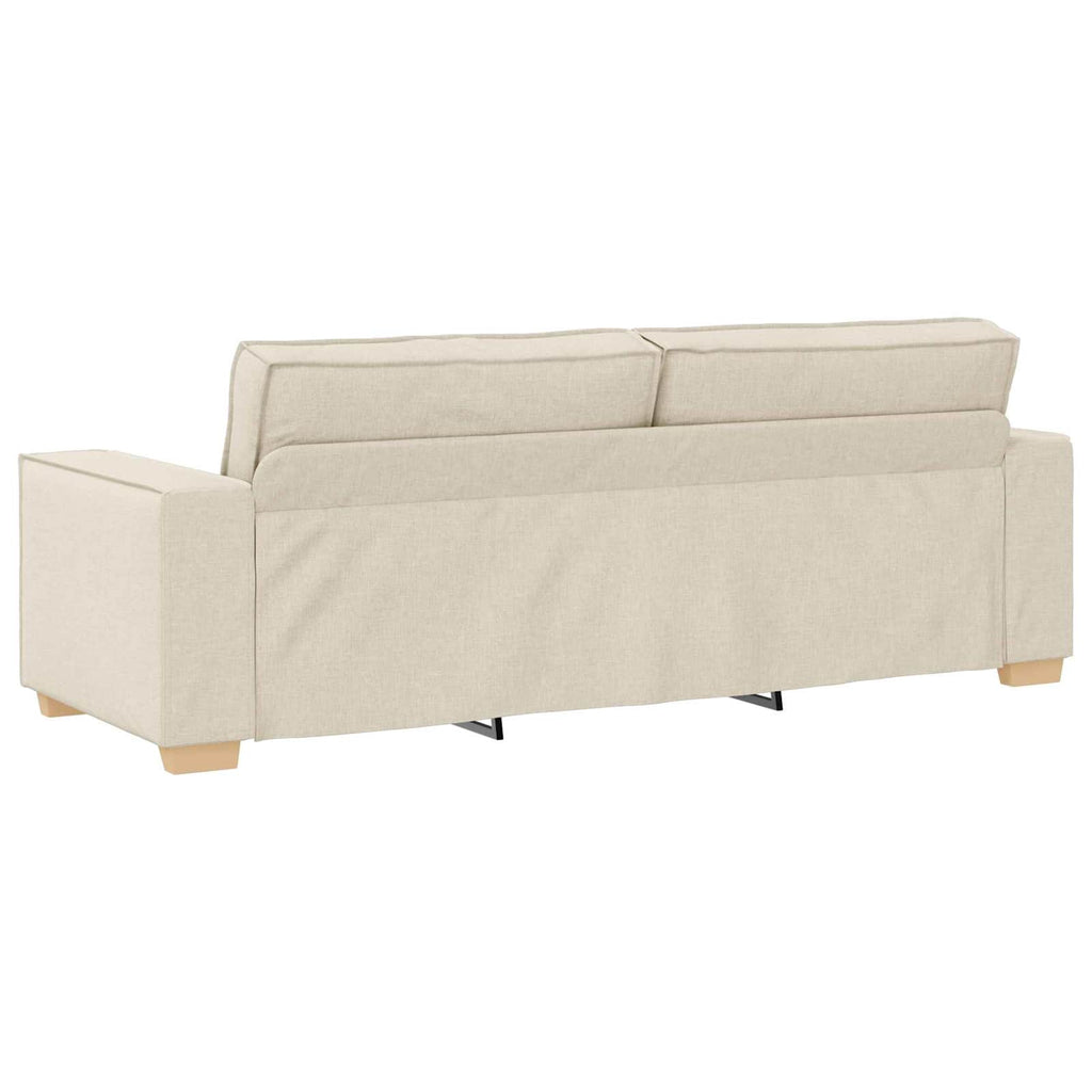 vidaXL Sofa 2 pcs Beżowy 220 x 80 x 84 cm Tkanina lniana