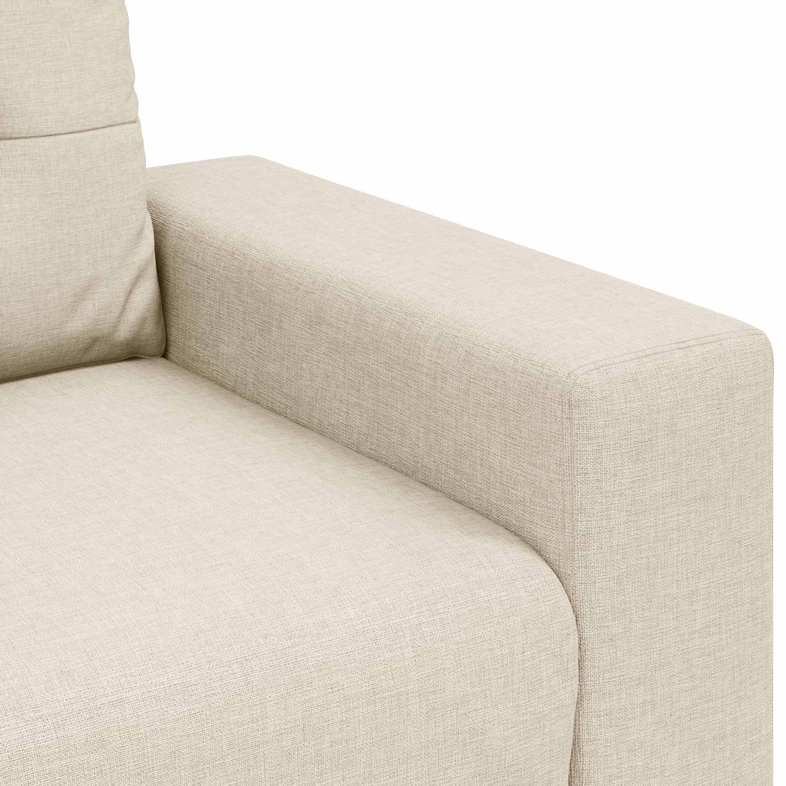 vidaXL Sofa 2 szt. Beżowy Tkanina lniana