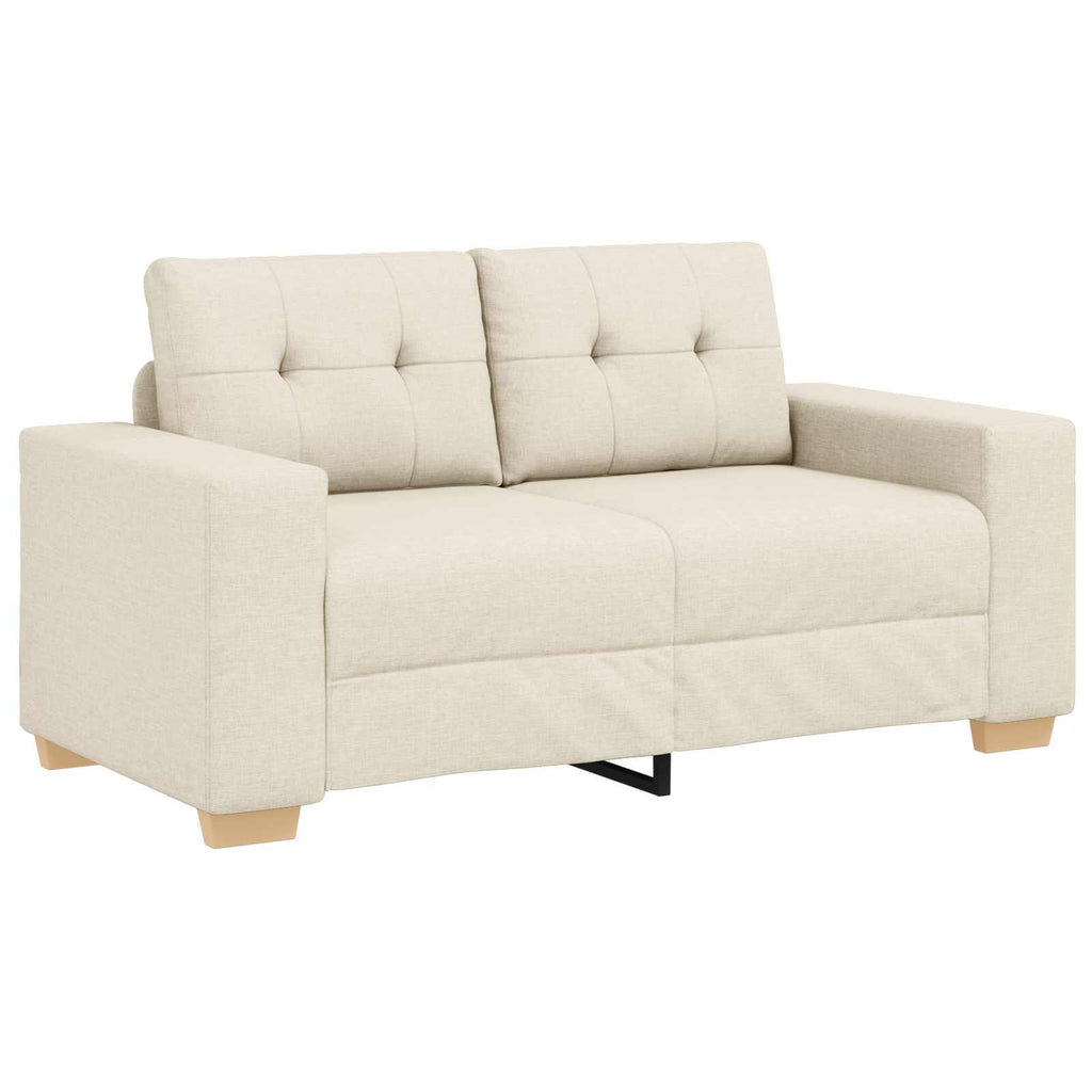 vidaXL Sofa 2 szt. Beżowy Tkanina lniana