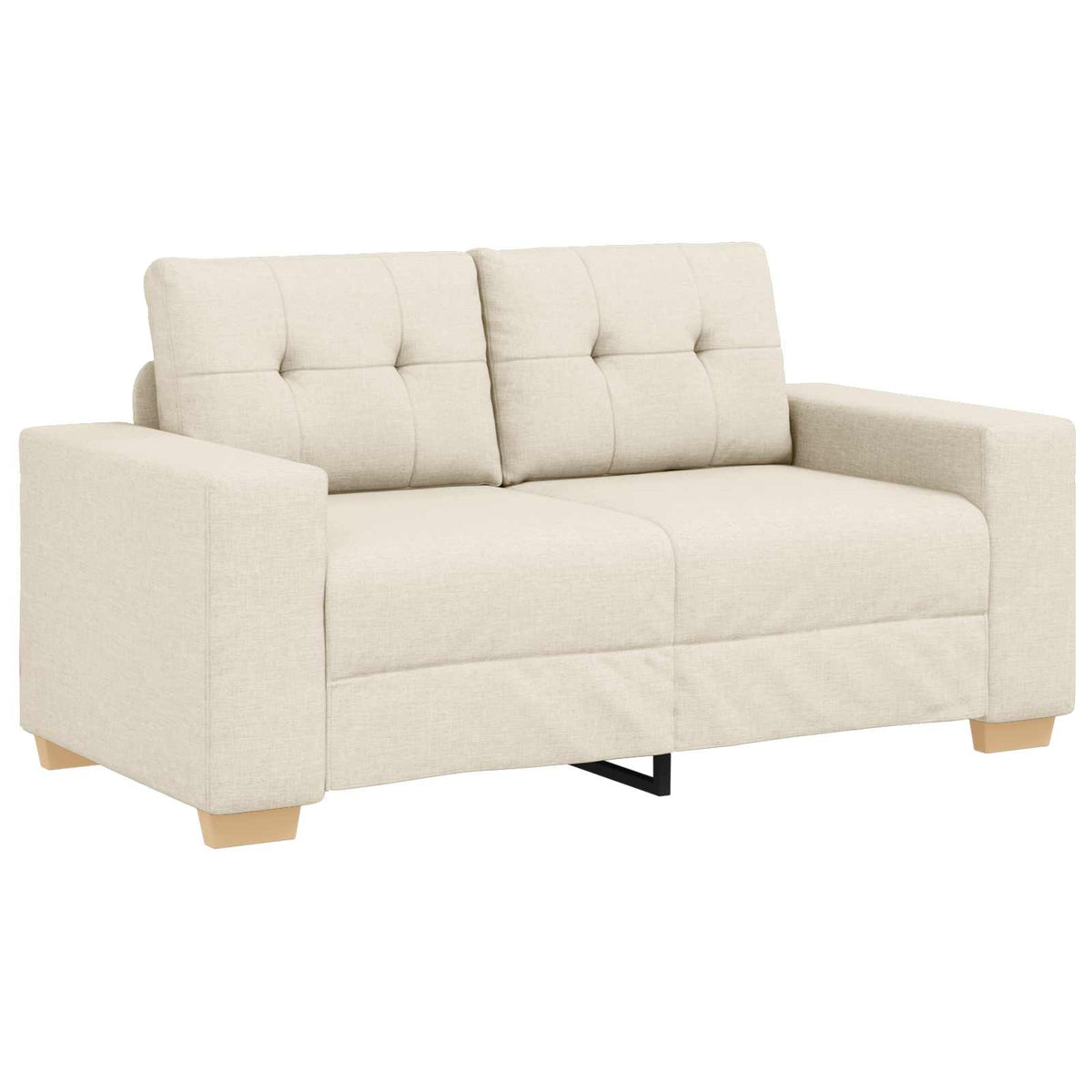 vidaXL Sofa 2 szt. Beżowy Tkanina lniana