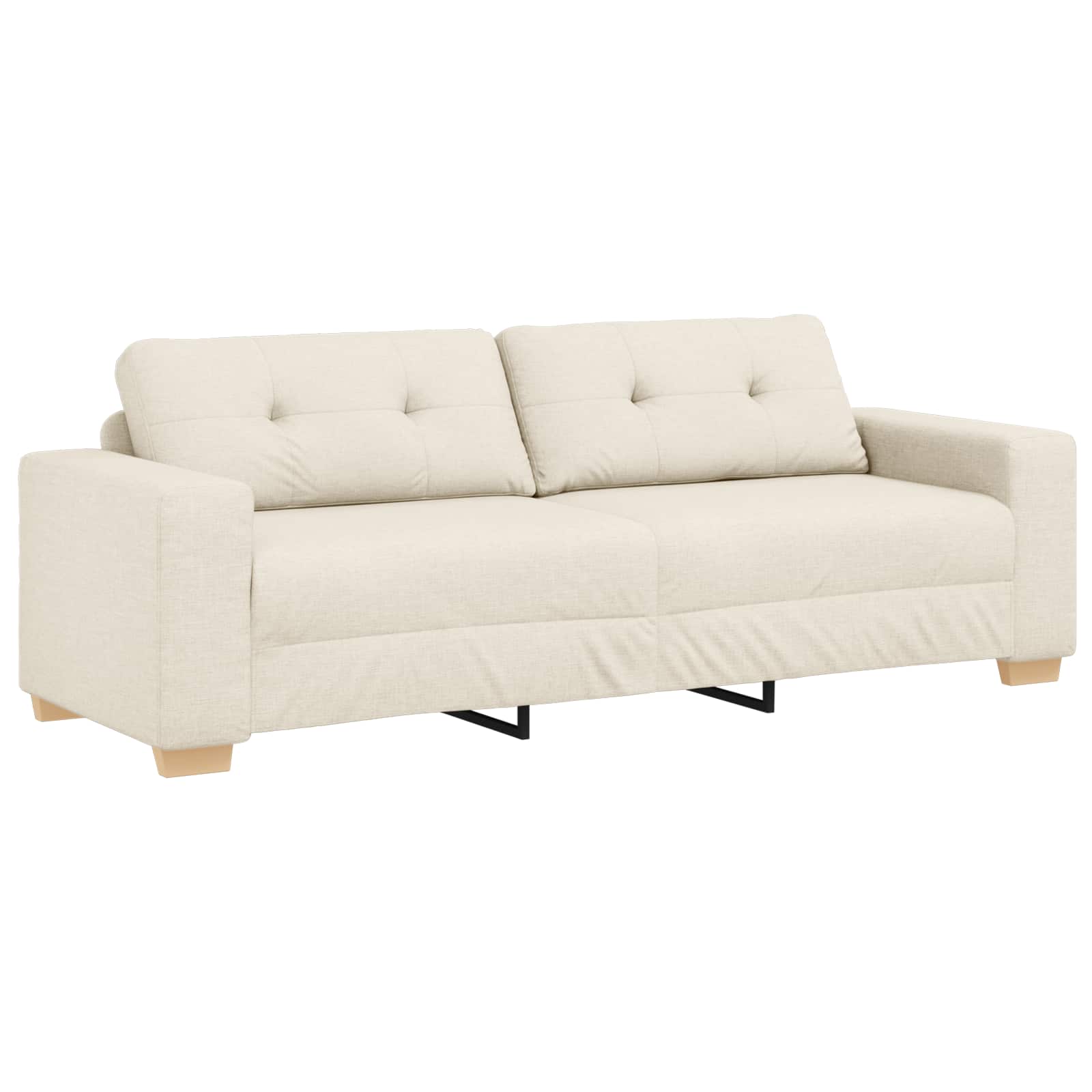 vidaXL Sofa 2 szt. Beżowy Tkanina lniana