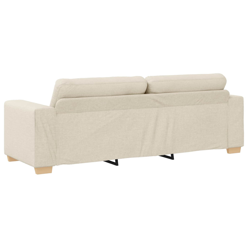 vidaXL Sofa 2 szt. Beżowy Tkanina lniana