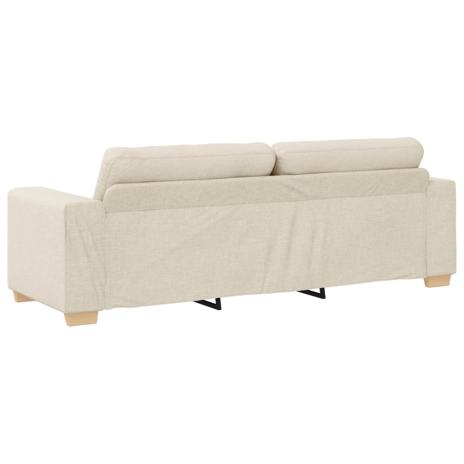 vidaXL Sofa 2 szt. Beżowy Tkanina lniana