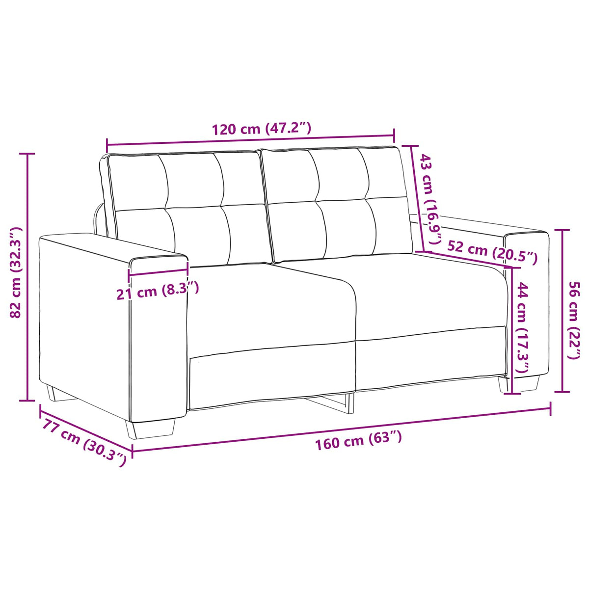 vidaXL Sofa 2 szt. Beżowy Tkanina lniana