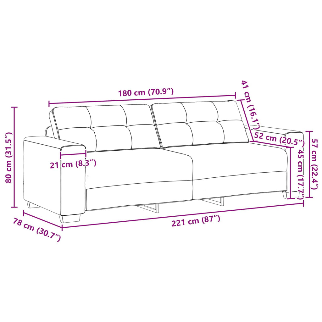 vidaXL Sofa 2 szt. Beżowy Tkanina lniana