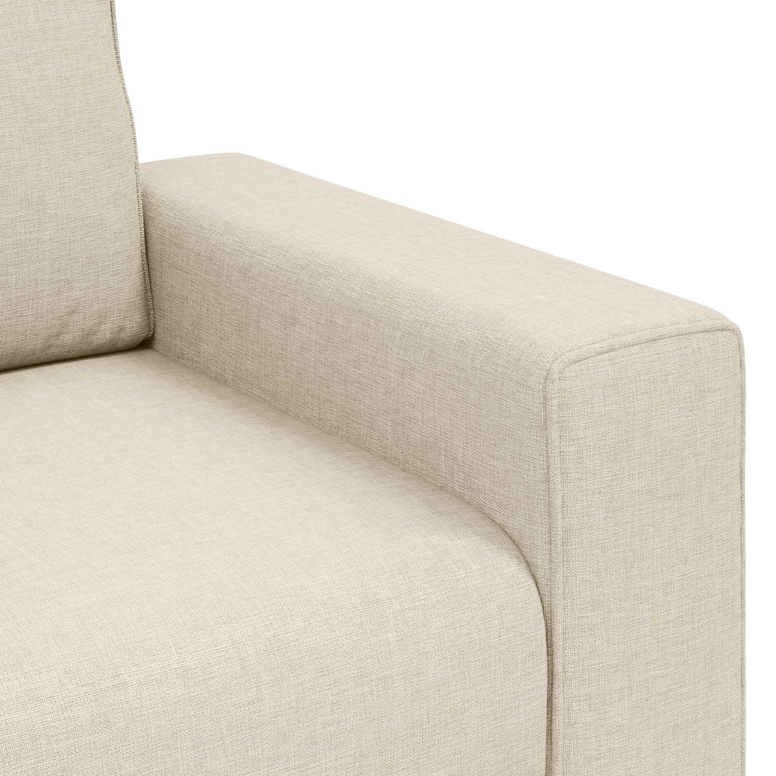vidaXL Sofa 2 pcs Beżowy 221 x 80 x 82 cm Tkanina lniana