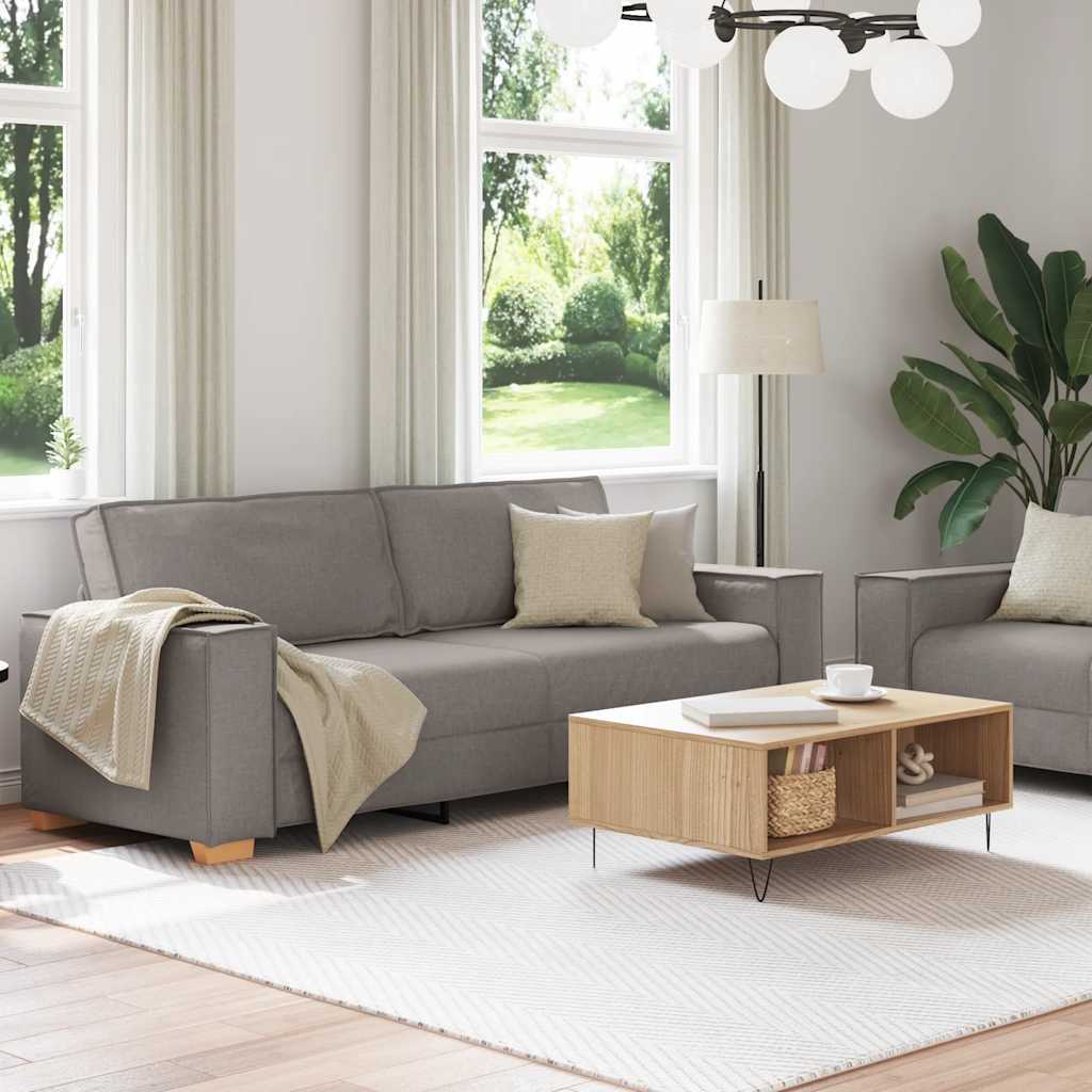 vidaXL 2-częściowy komplet wypoczynkowy z poduszkami, taupe, tkanina