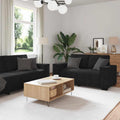 vidaXL 2-częściowy komplet wypoczynkowy, obity aksamitem, czarna