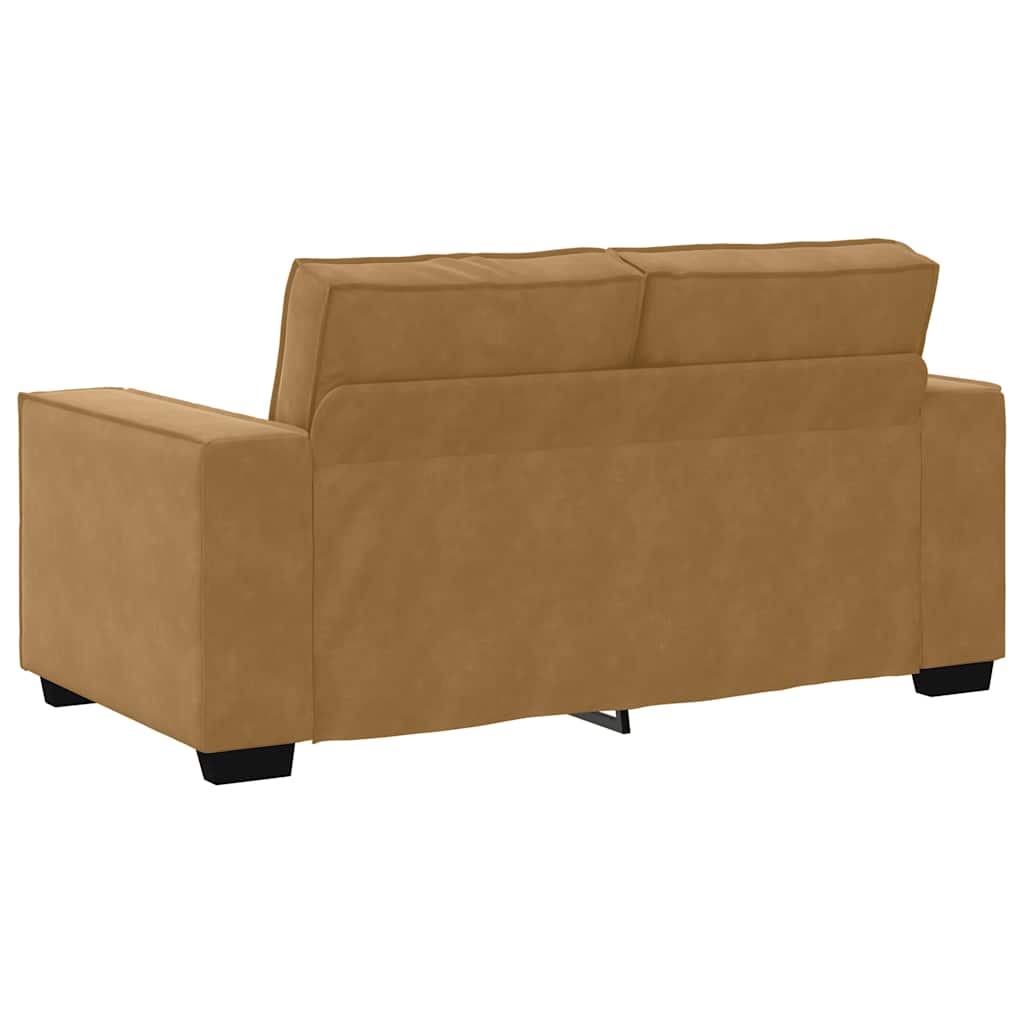 vidaXL 2-częściowy komplet wypoczynkowy, obity aksamitem, brązowy