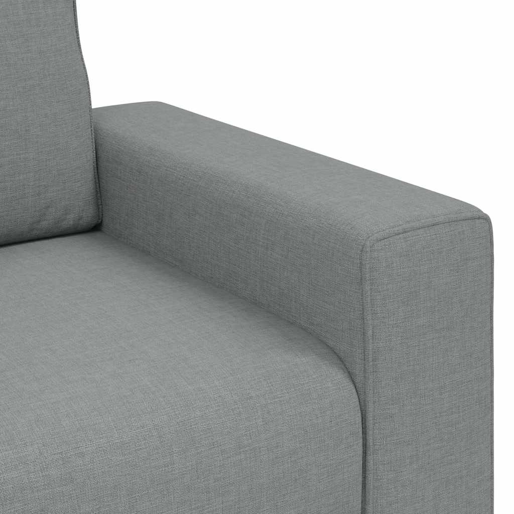 vidaXL 2-częściowy komplet wypoczynkowy, obity tkaniną, jasnoszary
