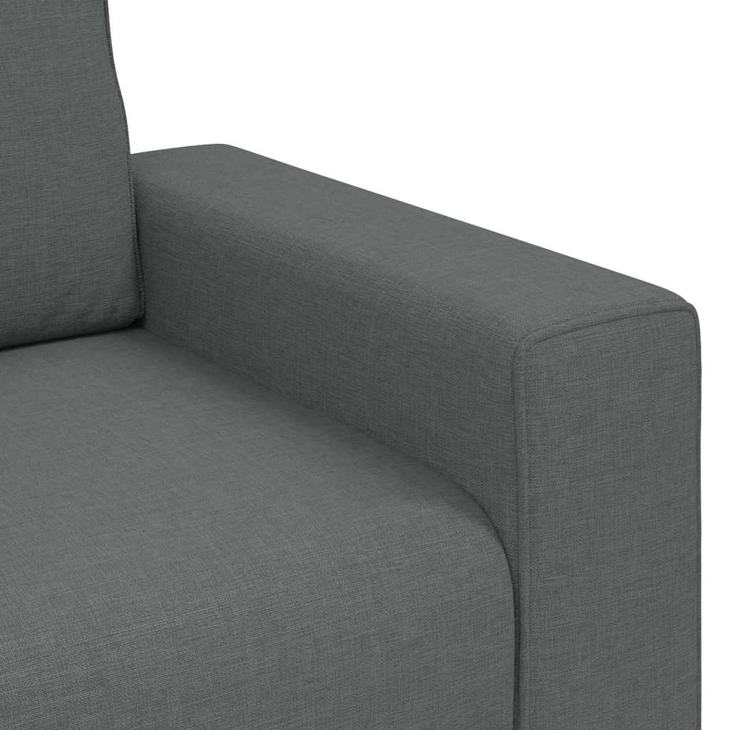 vidaXL 2-częściowy komplet wypoczynkowy, obity tkaniną, ciemnoszary
